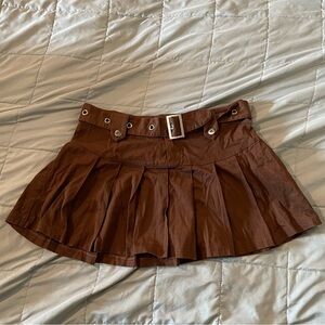 social collision brown skirt